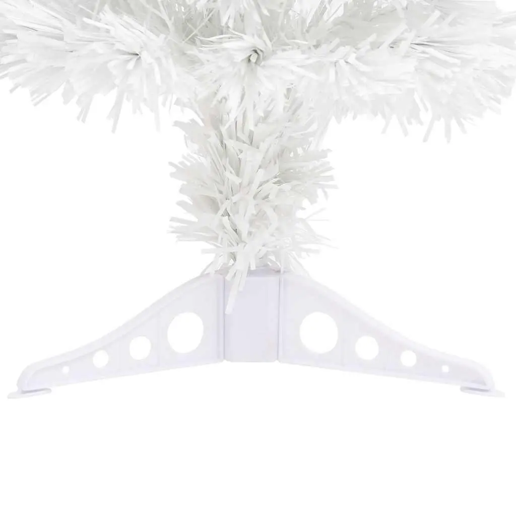 Artificial Christmas Tree PVC 64cm White Pre-lit LED Fibre Optic Holiday Decoration