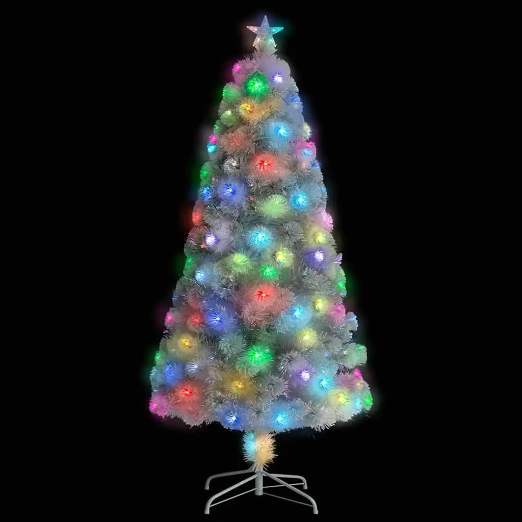 White Artificial Pre-lit Christmas Tree 120cm LED Fibre Optic Festive Holiday