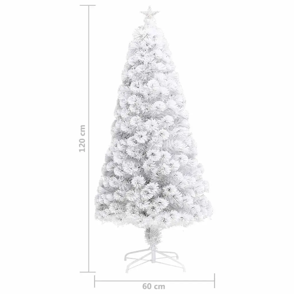 White Artificial Pre-lit Christmas Tree 120cm LED Fibre Optic Festive Holiday