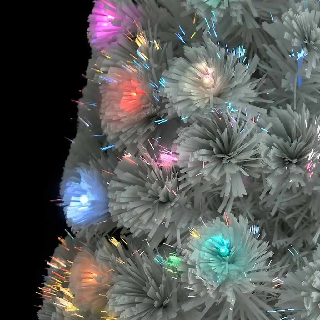 Artificial Christmas Tree PVC Fibre Optic LED 180cm White