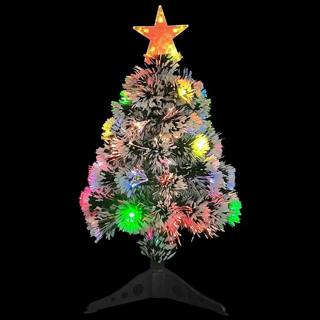 Artificial Christmas Tree Pre-lit Fibre Optic 64cm White
