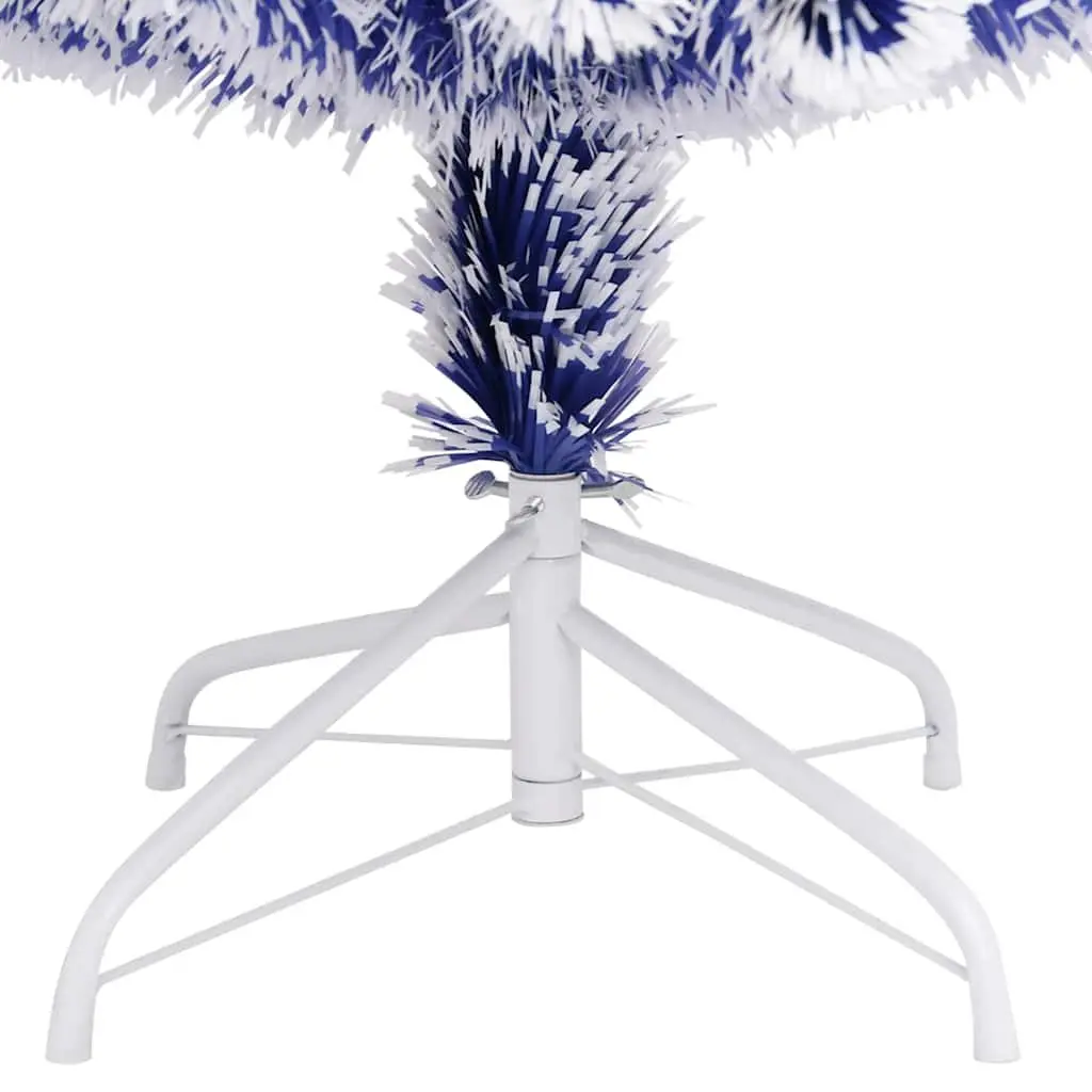 Artificial Pre-lit Christmas Tree White 150cm Fibre Optic LED Festive Decoration