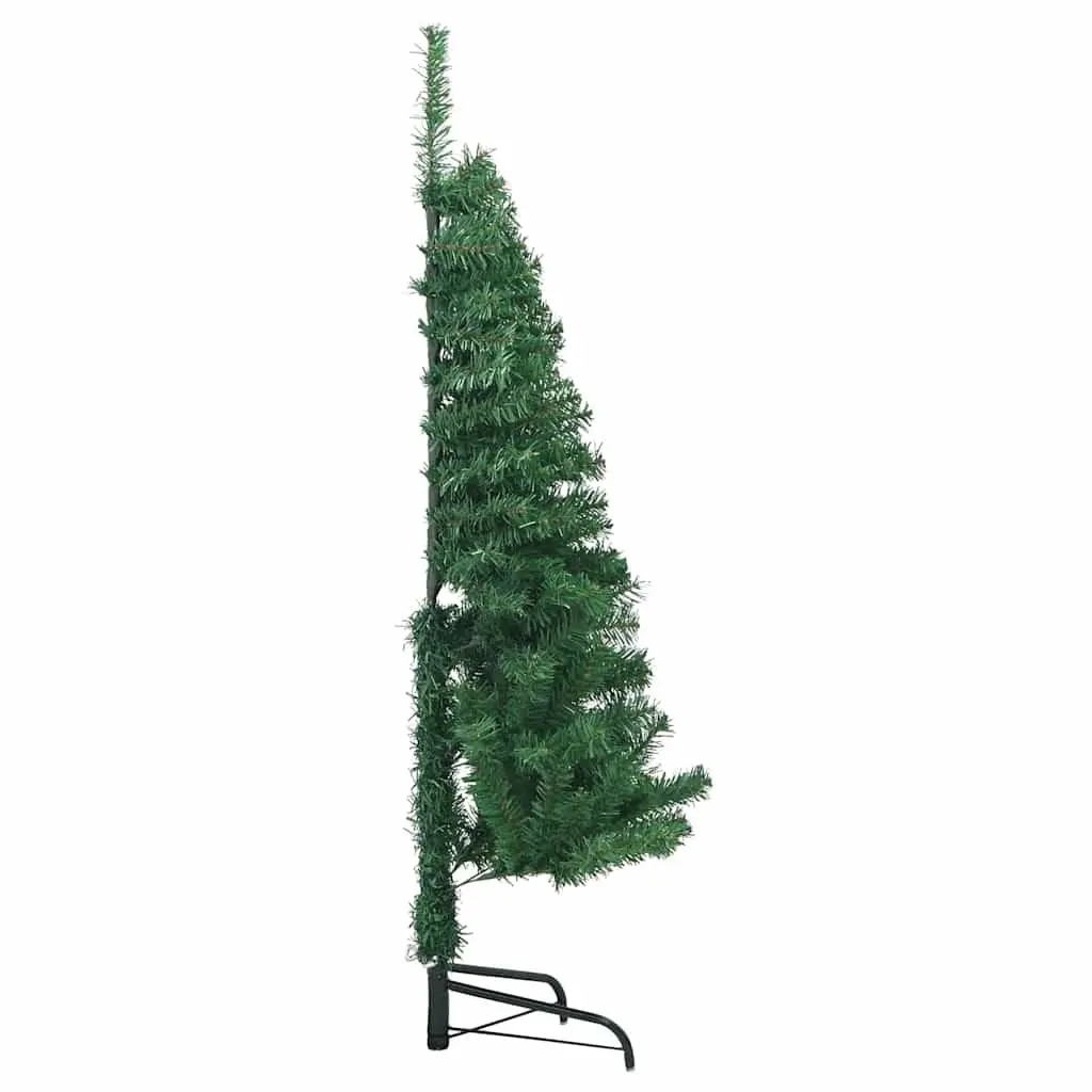 Corner Artificial Christmas Tree PVC 120cm Green Adjustable Branches Steel Stand