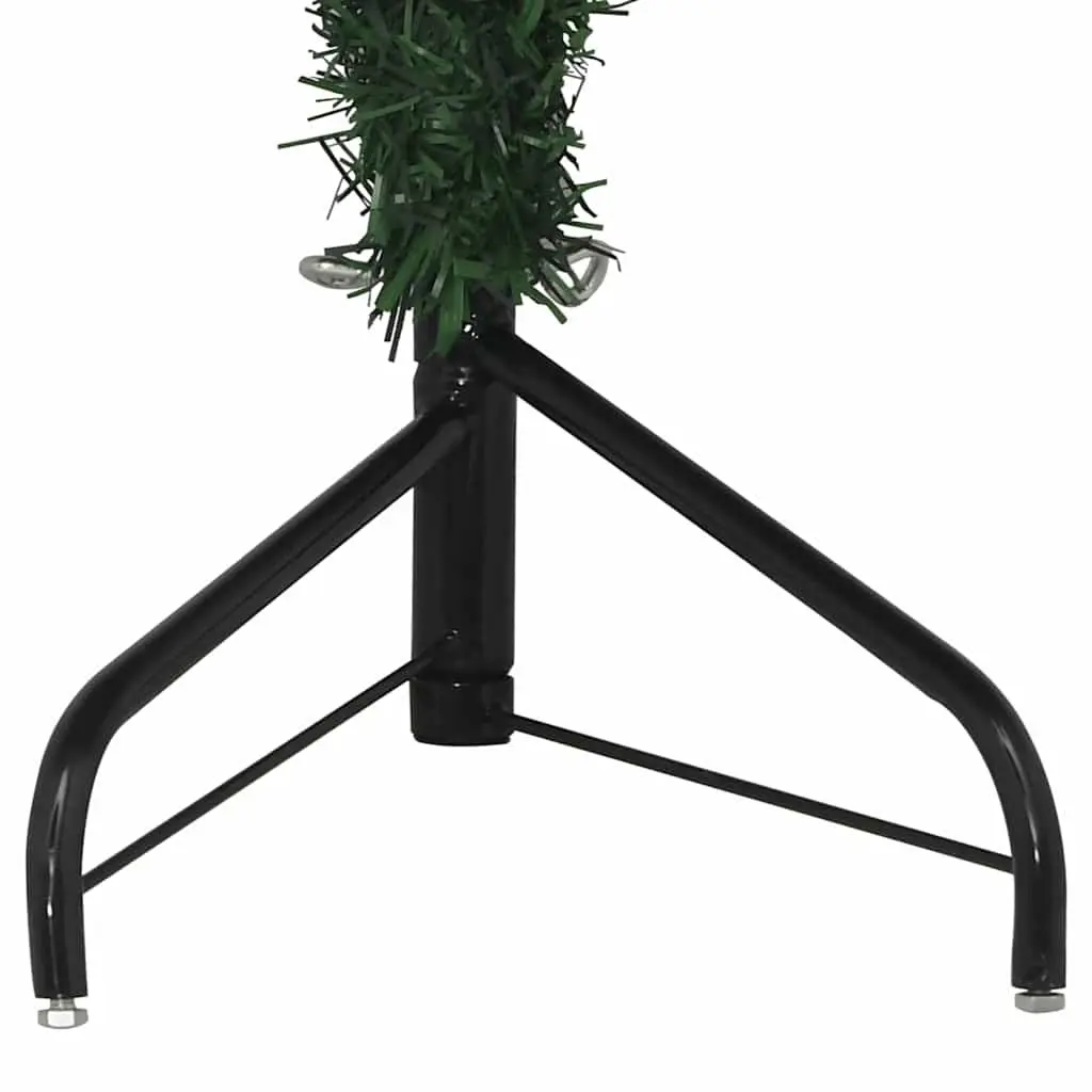 Corner Artificial Christmas Tree PVC 120cm Green Adjustable Branches Steel Stand