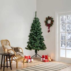 Practical 180cm Corner Christmas Tree for Limited Spaces
