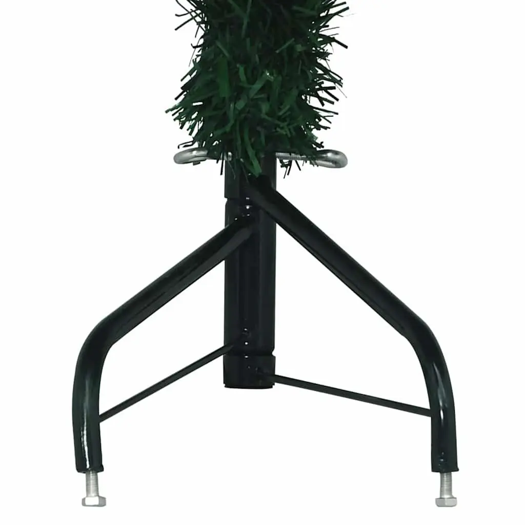 240cm Green PVC Corner Christmas Tree for Indoor Display with Adjustable Branches