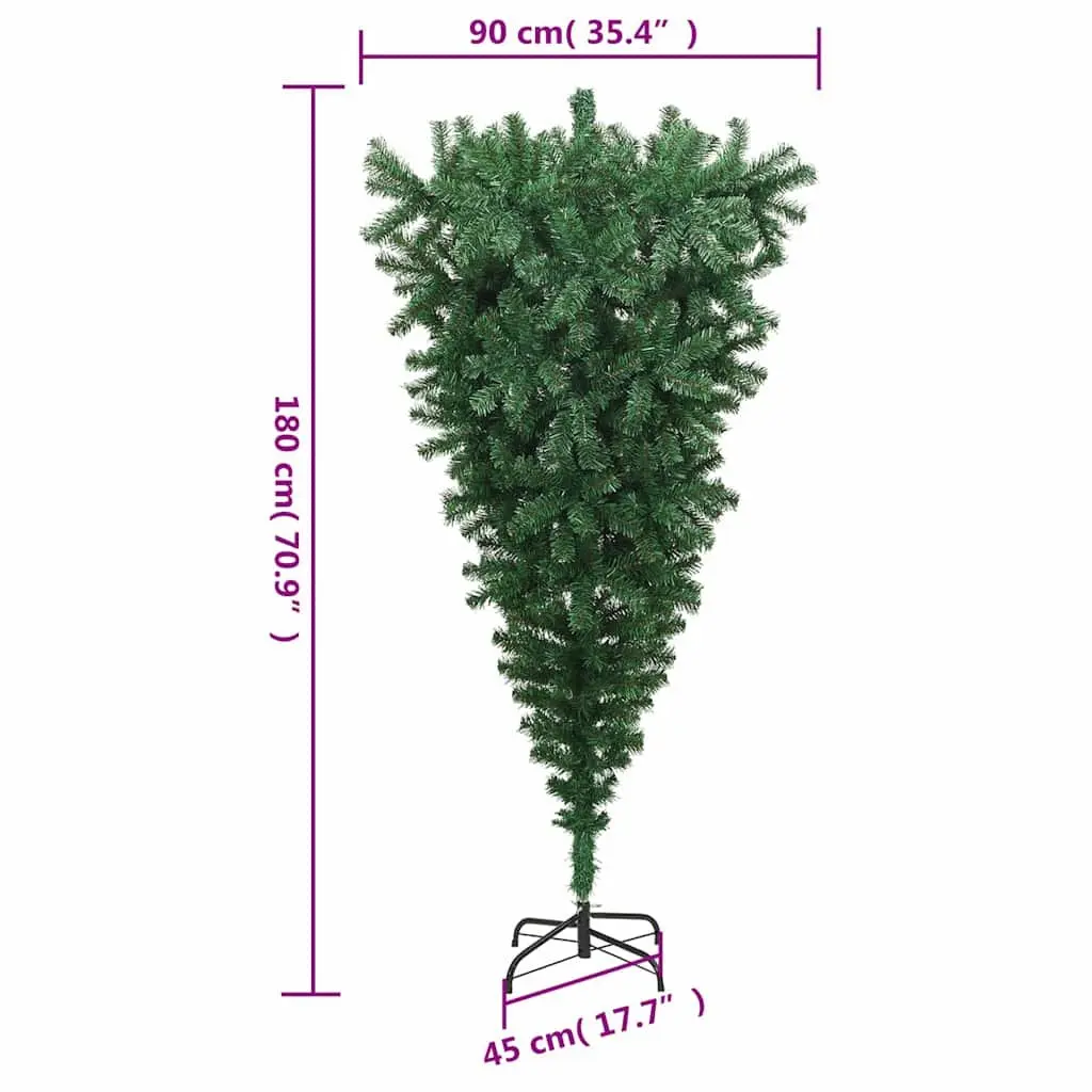180cm Upside-Down Christmas Tree for Festive Spaces