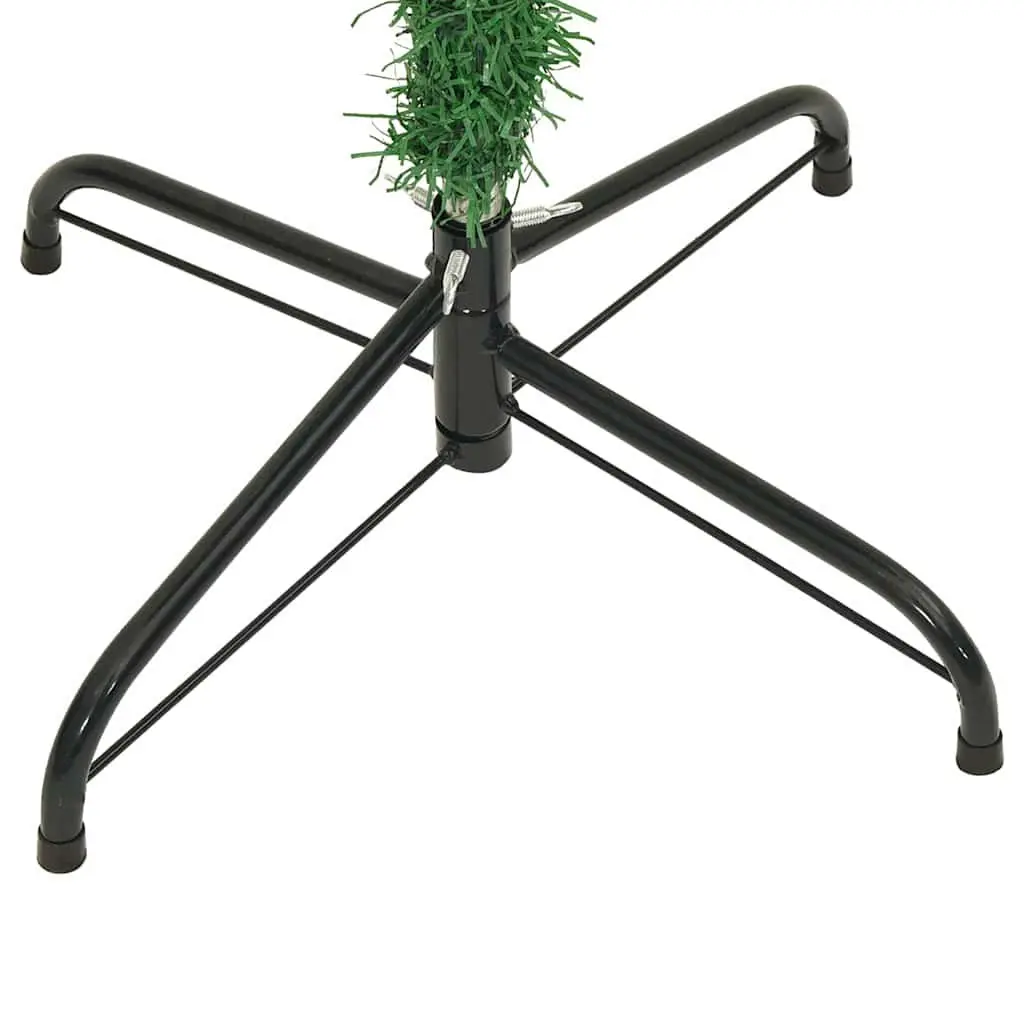 Upside-Down Artificial Christmas Tree Green 210cm with Stand Holiday Decoration