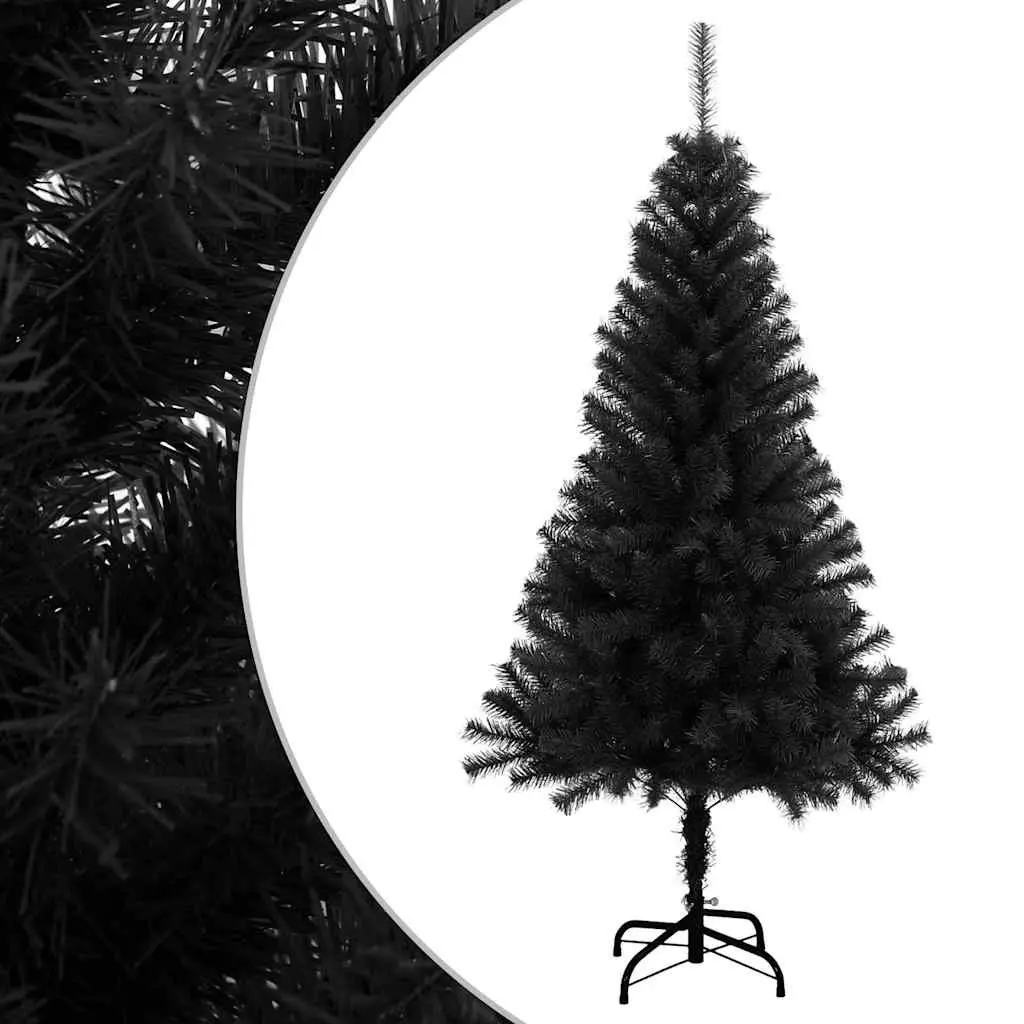 Artificial Christmas Tree PVC 120cm Black Indoor Outdoor