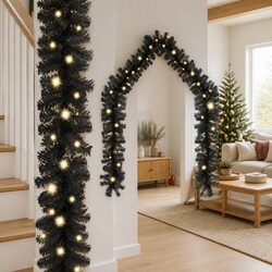 Versatile 10m Christmas Garland with LED Lights for Your Home