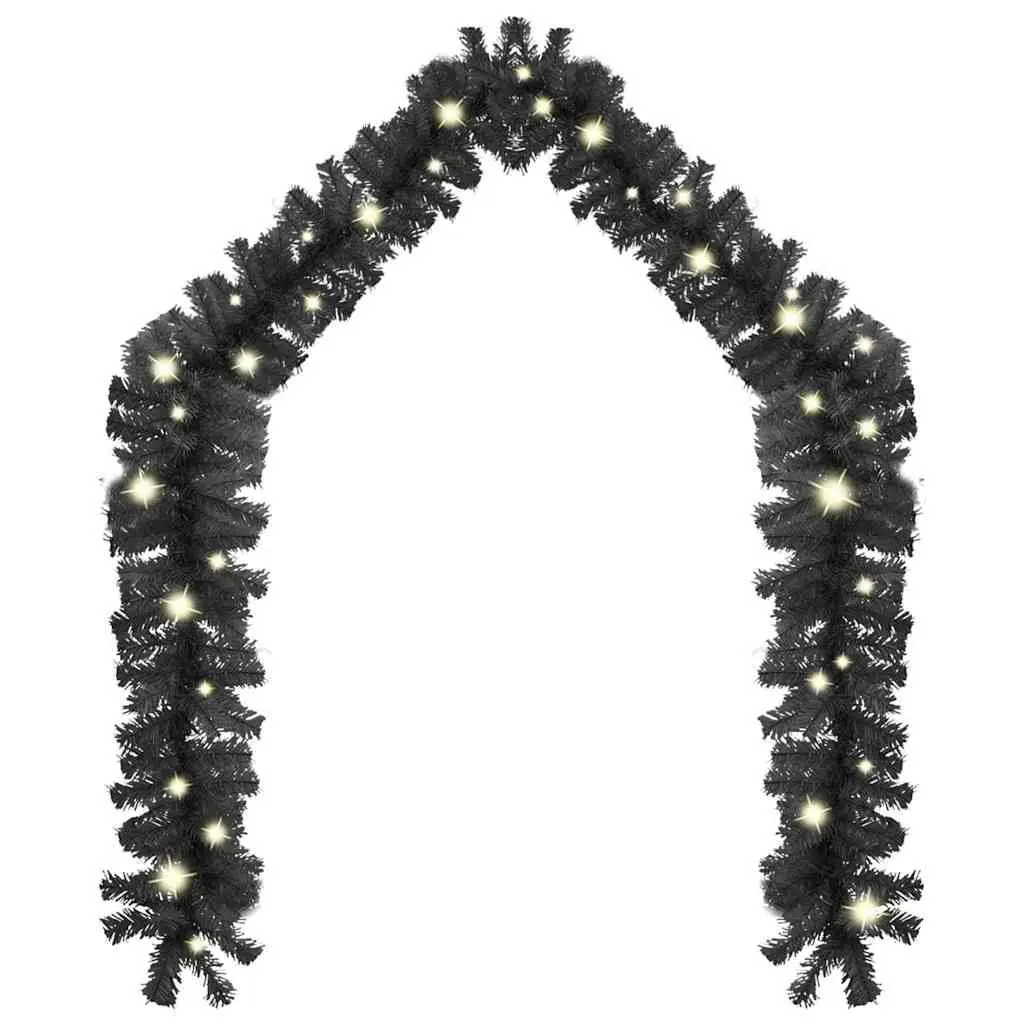 LED Christmas Garland Black 10m Flexible Decoration for Handrails Windows Walls