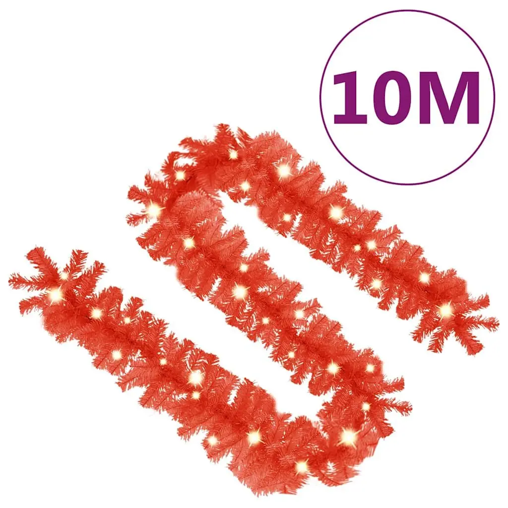 10m Red Christmas Garland for Holiday Use
