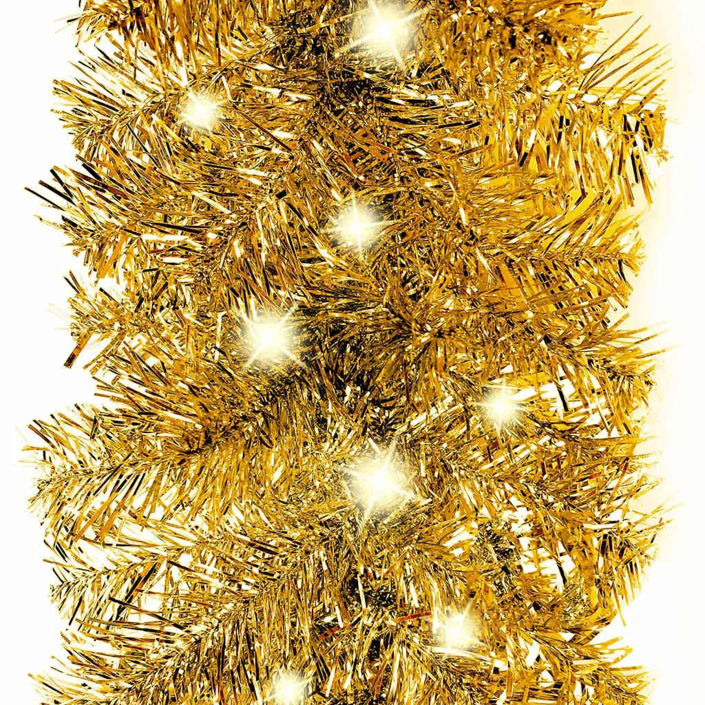 10m Gold LED Christmas Garland for Home Use