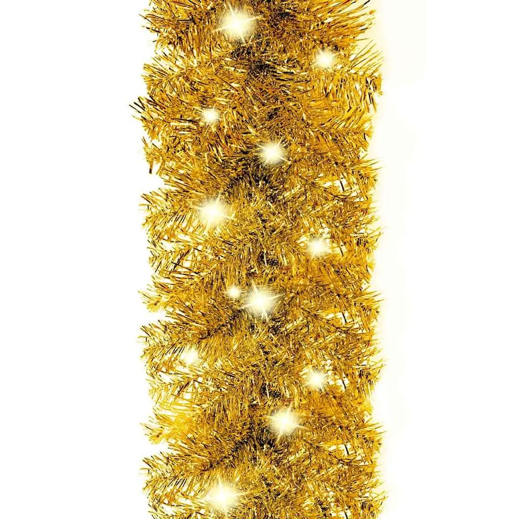 10m Gold LED Christmas Garland for Home Use
