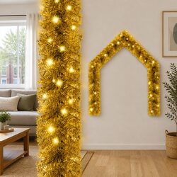 Versatile 20m Gold Christmas Garland for Holiday Use