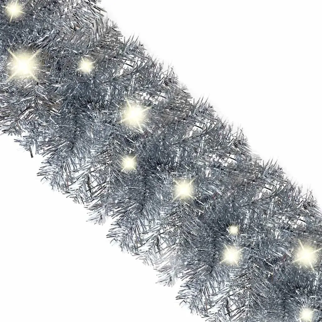 LED Christmas Garland 20m Flexible Silver Decoration for Walls Stairs Windows