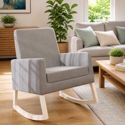 Practical Grey Rocking Chair for Any Relaxation Space