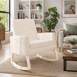 Cream Rocking Chair for Living Spaces
