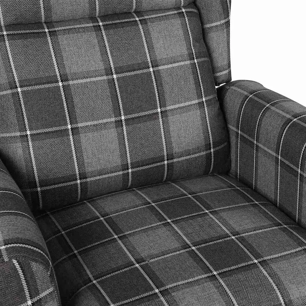 Stand Up Massage Chair Grey Fabric Recliner Lift Function Electric Vibration