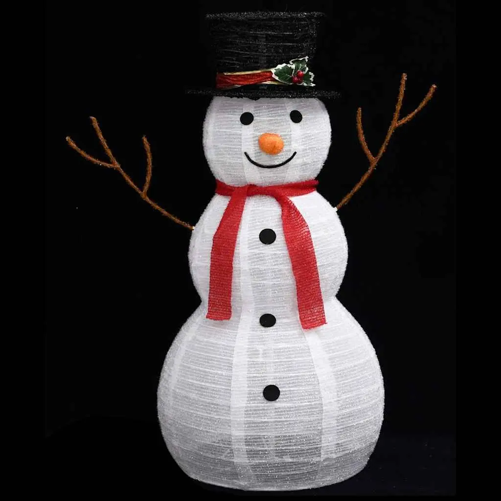 Christmas Snowman Decoration Figure LED Lights 90cm Waterproof Fabric 8 Effects