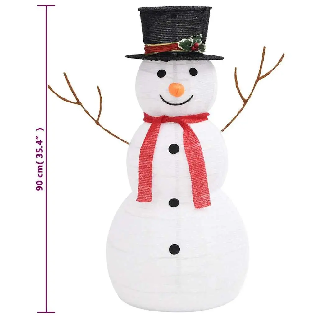 Christmas Snowman Decoration Figure LED Lights 90cm Waterproof Fabric 8 Effects