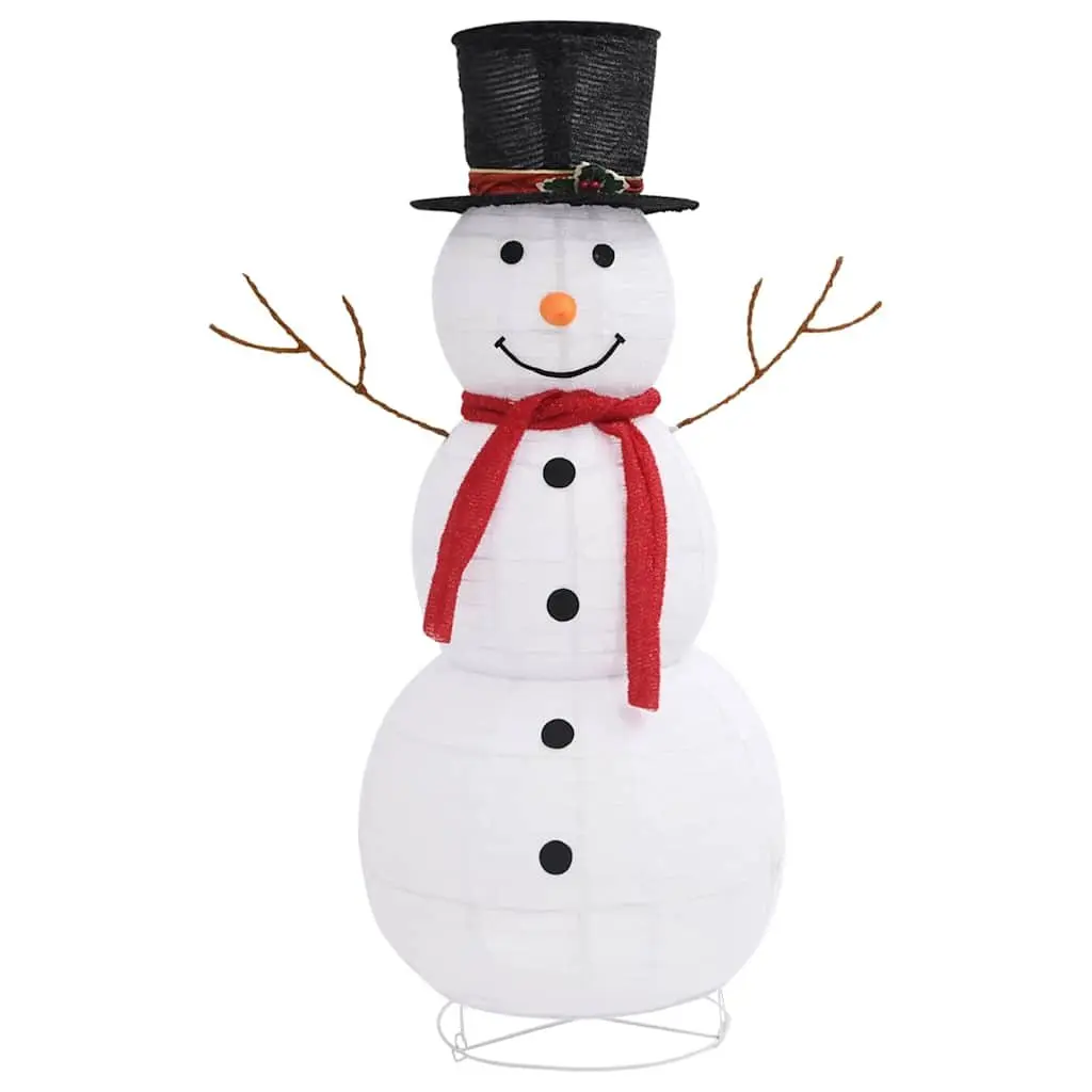 Snowman Decoration Figure Fabric 120cm LED Lights 8 Effects