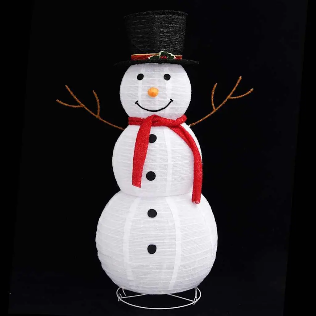 Snowman Decoration Figure Fabric 120cm LED Lights 8 Effects
