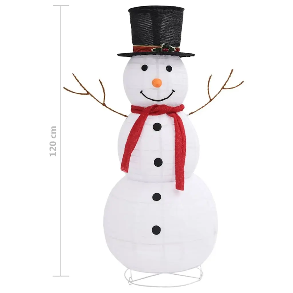 Snowman Decoration Figure Fabric 120cm LED Lights 8 Effects