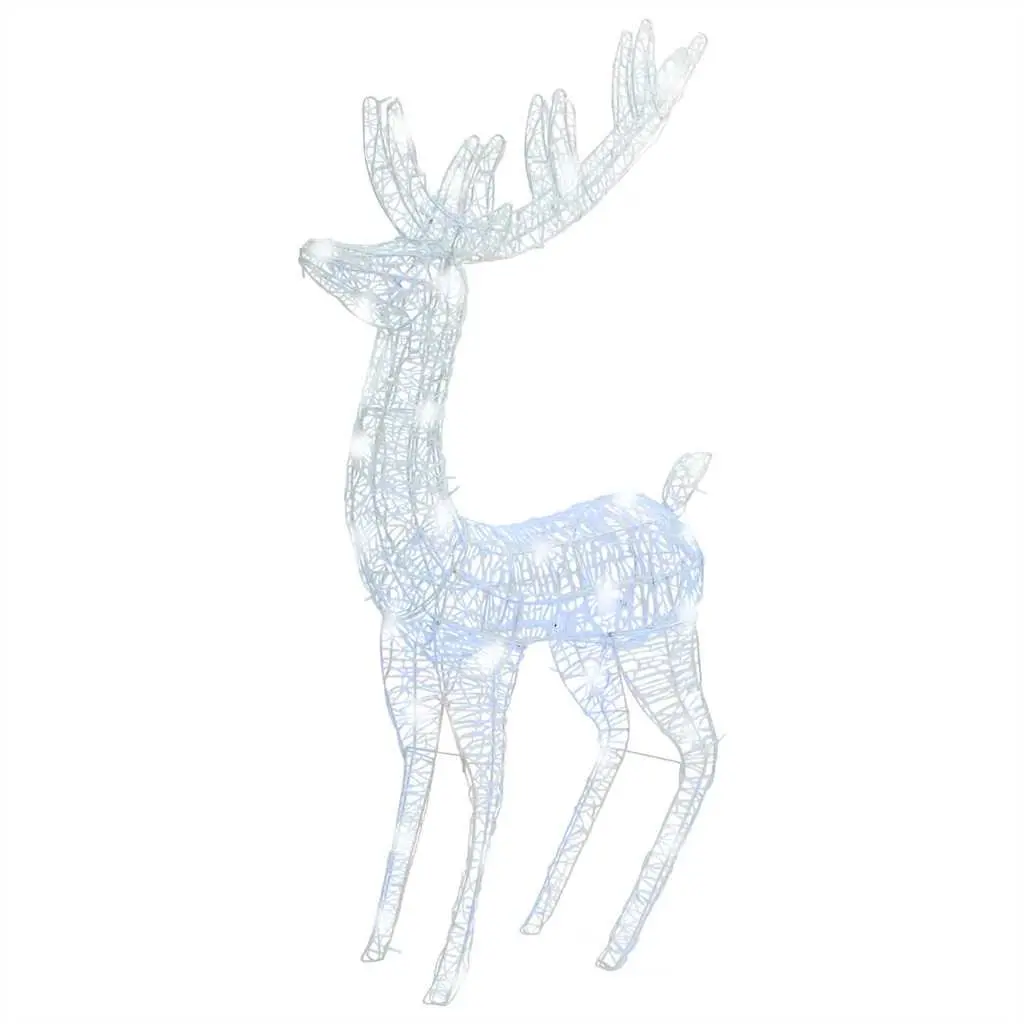 XXL Acrylic Christmas Reindeer 250 LED Lights 180cm Cold White Standing