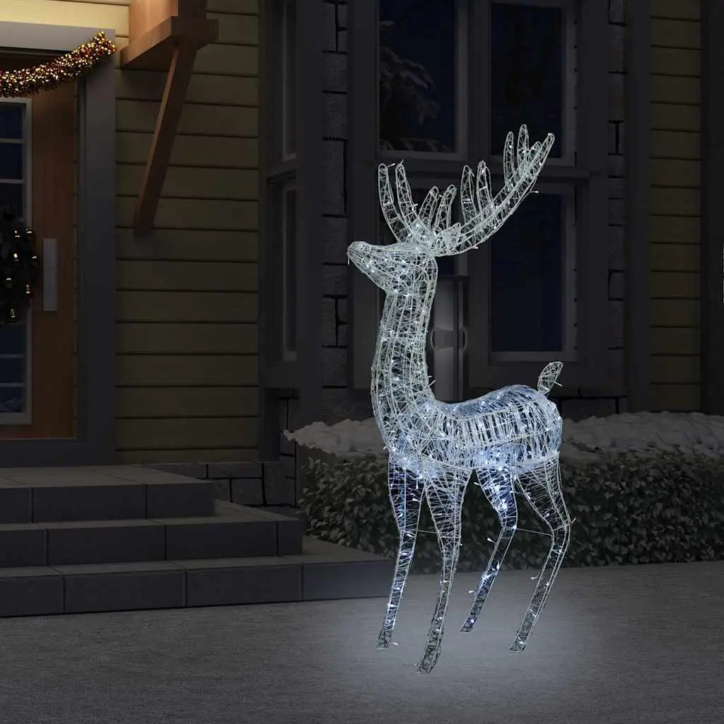 XXL Acrylic Christmas Reindeer 250 LED Lights 180cm Cold White Standing