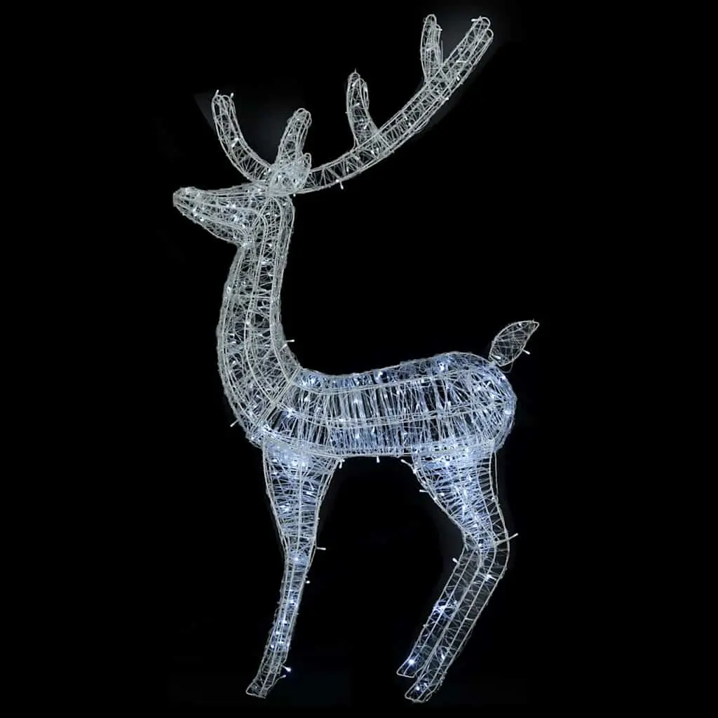 XXL Acrylic Christmas Reindeer 250 LED Lights 180cm Cold White Standing