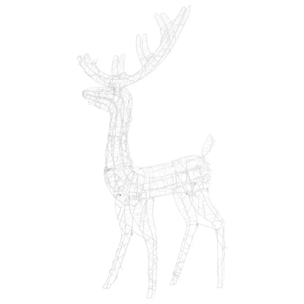 Acrylic Christmas Decoration Reindeer Family with 300 Cold White LED Lights Indoor Outdoor