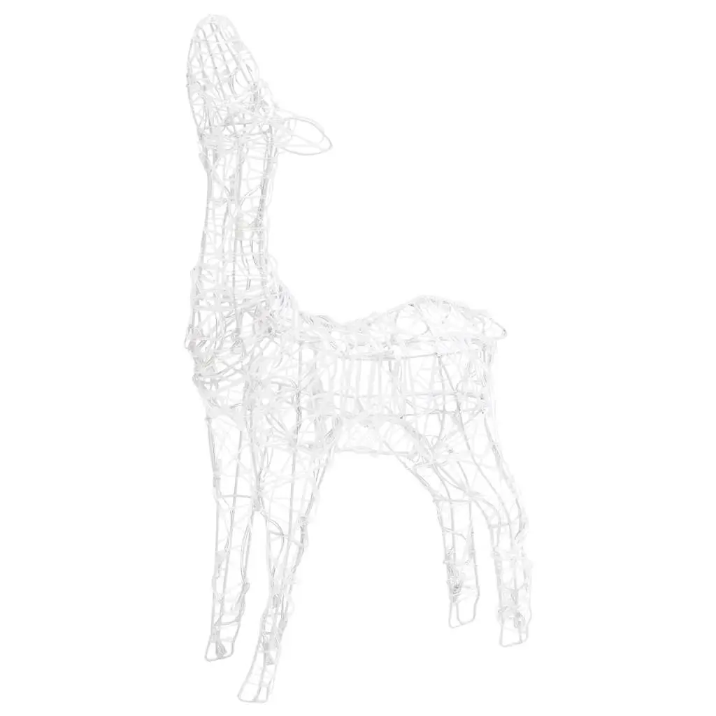 Acrylic Christmas Decoration Reindeer Family with 300 Cold White LED Lights Indoor Outdoor