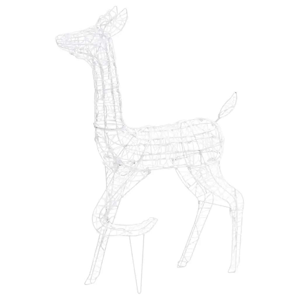 Acrylic Christmas Decoration Reindeer Family with 300 Cold White LED Lights Indoor Outdoor