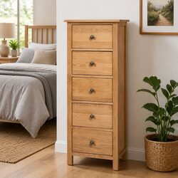 Practical 5 Drawer Storage Chest for Bedroom and Living Room