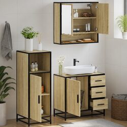 Practical 3-Piece Bathroom Vanity and Mirror Set