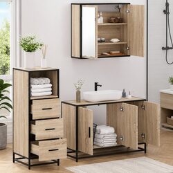 Practical 3 Piece Bathroom Set with Ample Storage