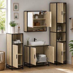 Ideal Bathroom Storage with 4-Piece Furniture Set