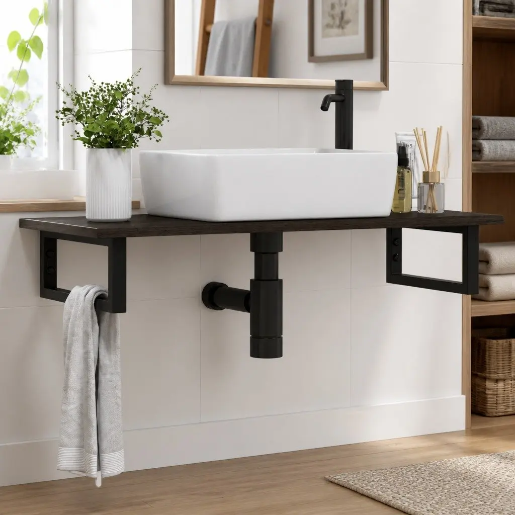 Basin Shelf for Effective Bathroom Use