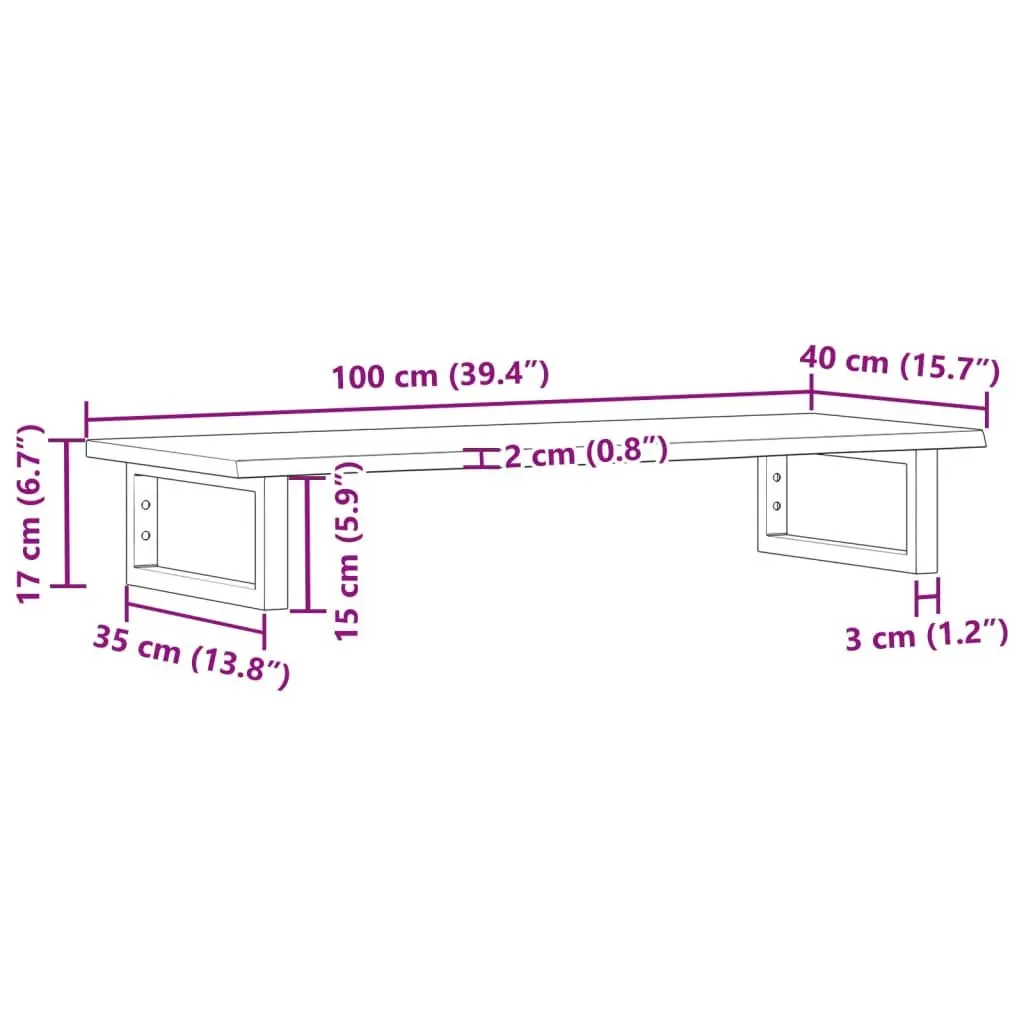Bathroom Shelf Floating Storage Cabinet Steel with Oak Top Wall Mounted Brown