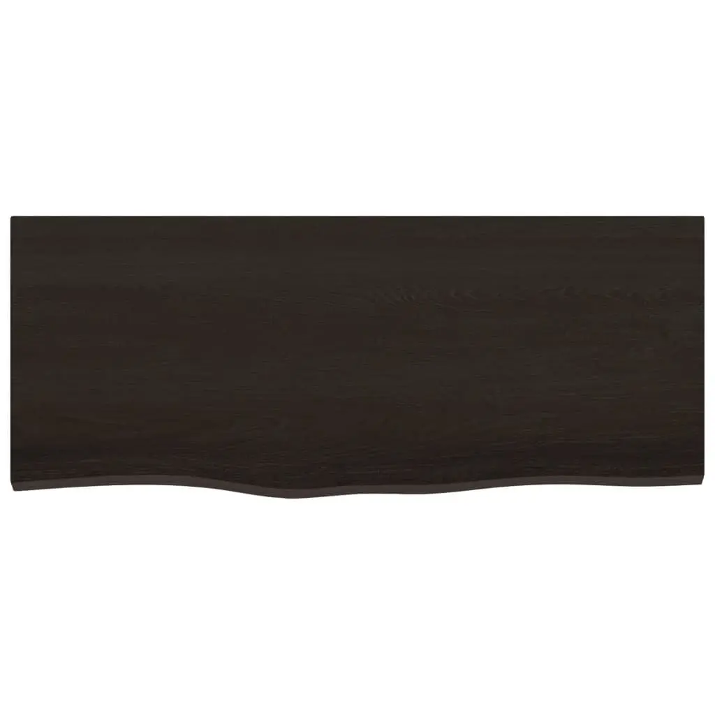Wall Mounted Basin Shelf Bathroom Vanity Steel Brown Oak Wood Countertop Storage