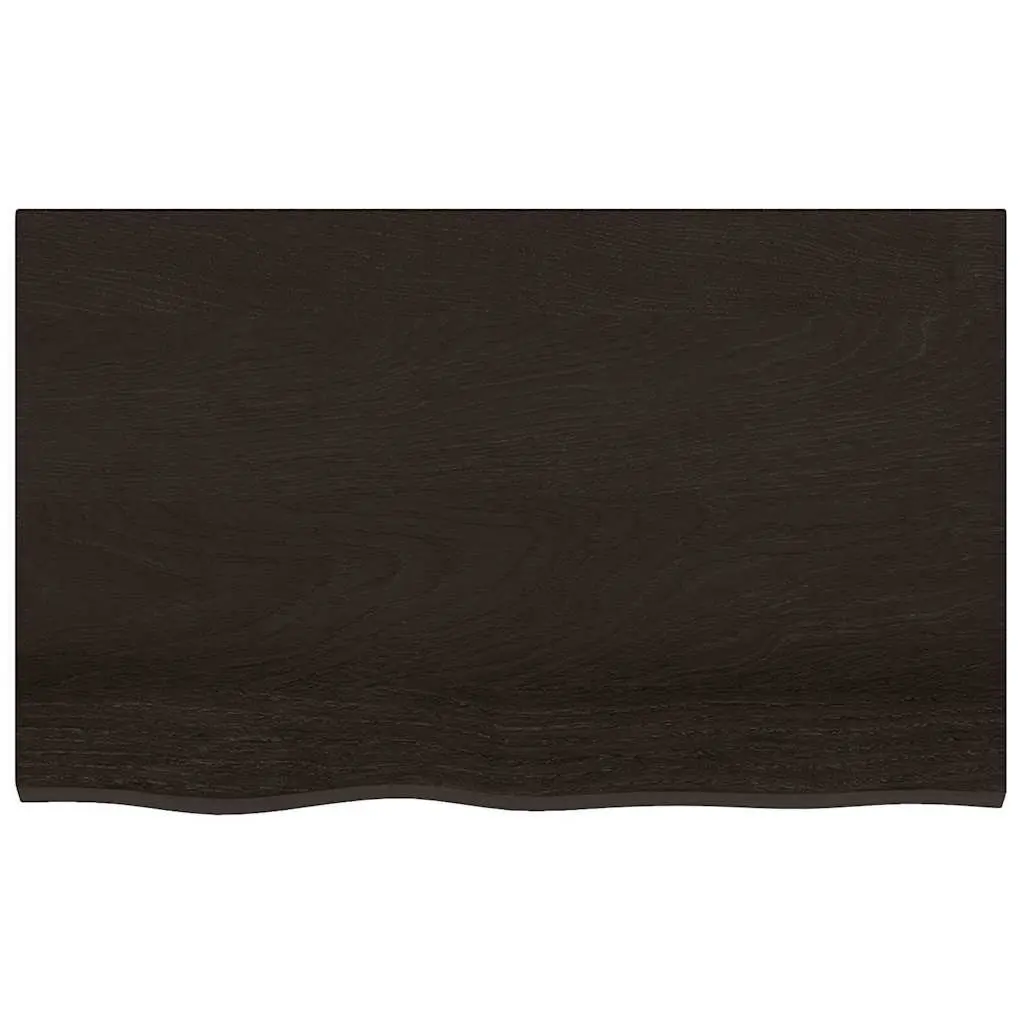 Wall Mounted Basin Shelf Steel Oak Wood Brown Floating Bathroom Vanity Storage