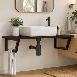 Practical Wall Mounted Basin Shelf for Every Bathroom