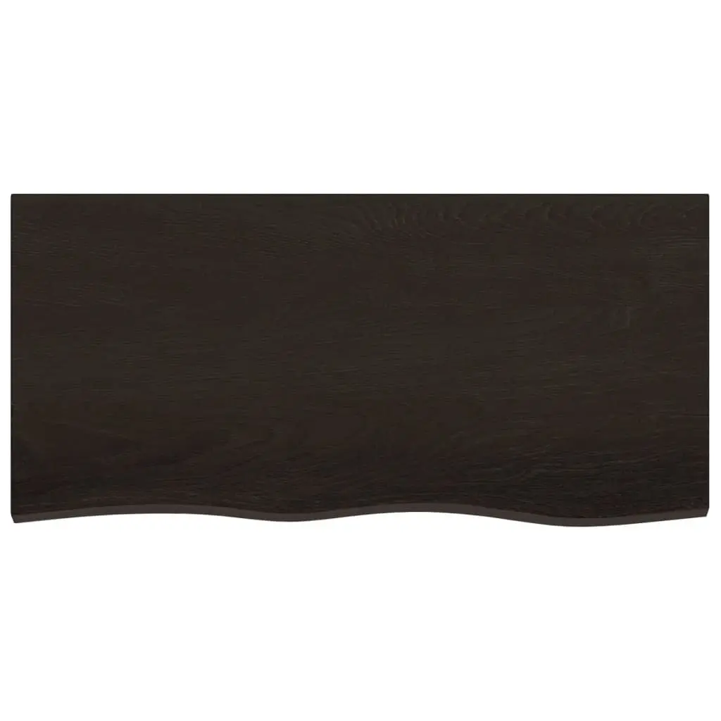 Wall Mounted Basin Shelf Steel Oak Wood Brown Floating Bathroom Vanity Storage