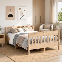 Functional Solid Wood Bed Frame for Your Home