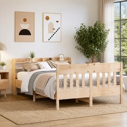 Solid Pine Bed Frame Ideal for Any Bedroom 135x190 cm