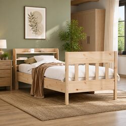 Practical Solid Wood Bed Frame with Storage for Your Home