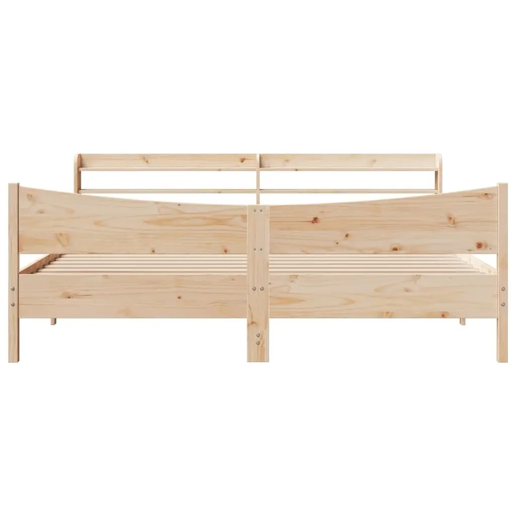 Bed Frame with Slatted Base and Storage 180x200cm