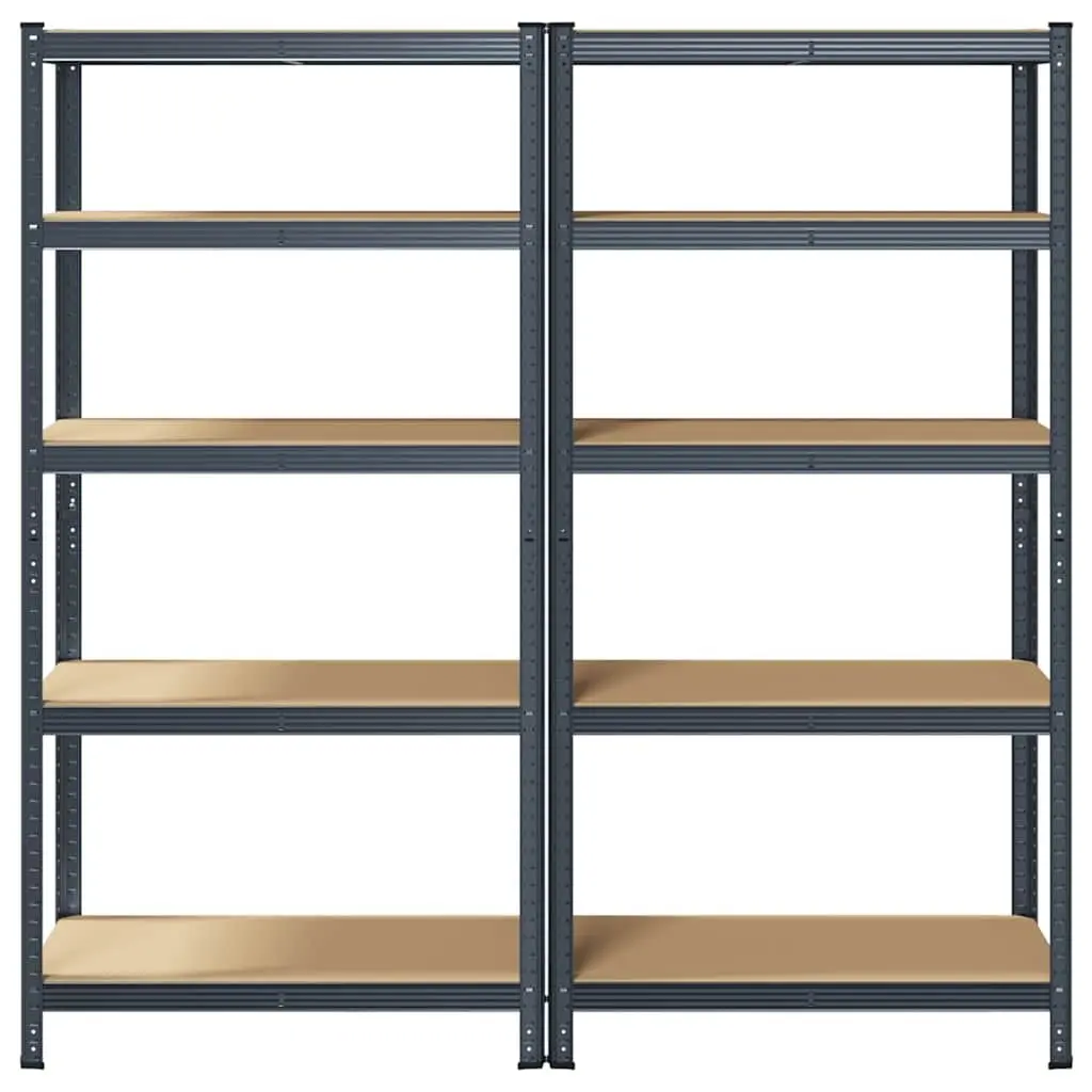 5-Layer Heavy-Duty Industrial Shelving Unit Steel Engineered Wood Anthracite