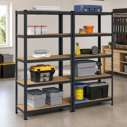 Versatile 5-Layer Shelves for Garage Organization